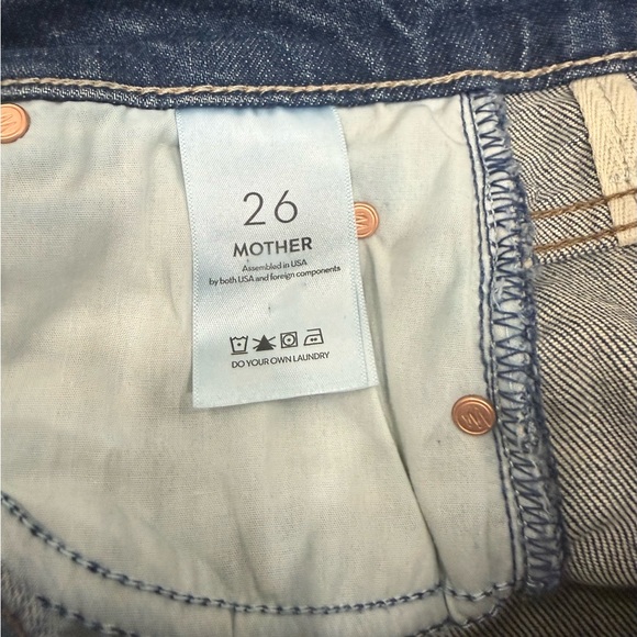 NWT MOTHER Jeans  high-rise, straight leg kick it jean in "Tell it to the Pope" - Picture 10 of 11